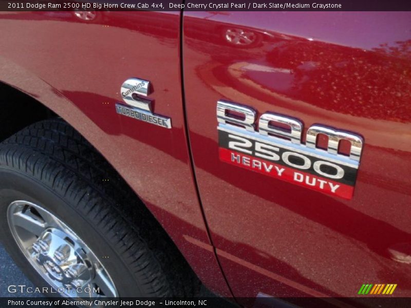 Deep Cherry Crystal Pearl / Dark Slate/Medium Graystone 2011 Dodge Ram 2500 HD Big Horn Crew Cab 4x4