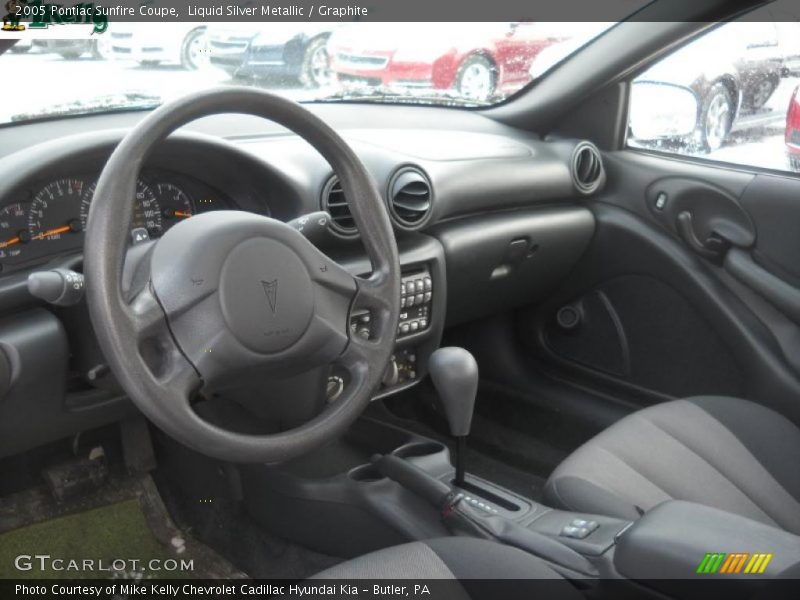 Liquid Silver Metallic / Graphite 2005 Pontiac Sunfire Coupe