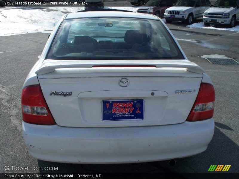 Pure White / Off Black 2002 Mazda Protege ES