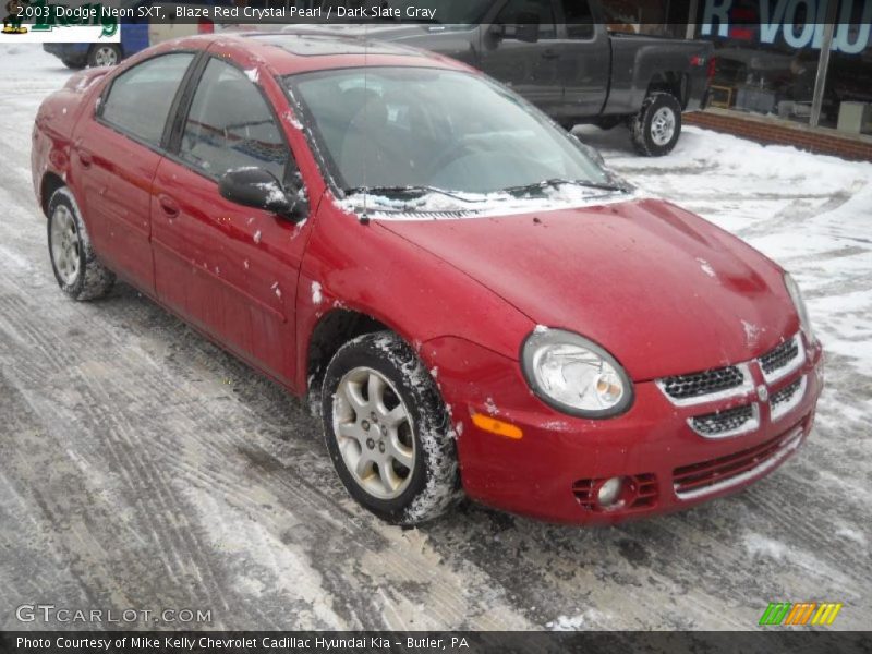 Blaze Red Crystal Pearl / Dark Slate Gray 2003 Dodge Neon SXT
