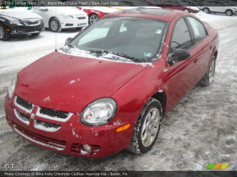 Blaze Red Crystal Pearl / Dark Slate Gray 2003 Dodge Neon SXT