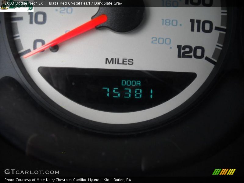 Blaze Red Crystal Pearl / Dark Slate Gray 2003 Dodge Neon SXT