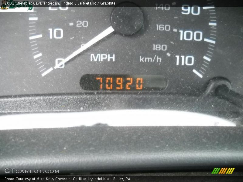 Indigo Blue Metallic / Graphite 2001 Chevrolet Cavalier Sedan