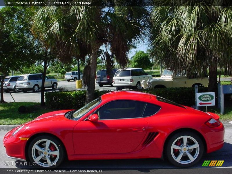 Guards Red / Sand Beige 2006 Porsche Cayman S