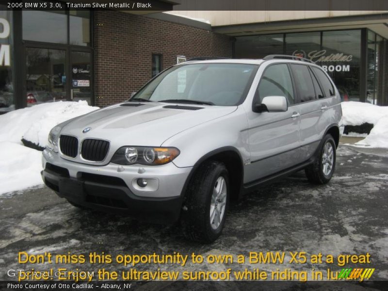 Titanium Silver Metallic / Black 2006 BMW X5 3.0i