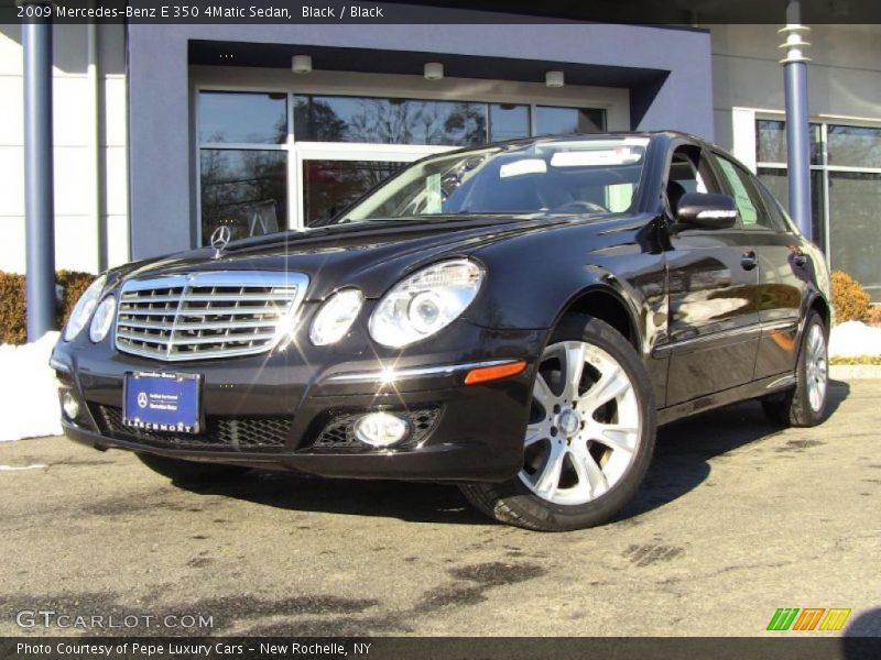 Black / Black 2009 Mercedes-Benz E 350 4Matic Sedan