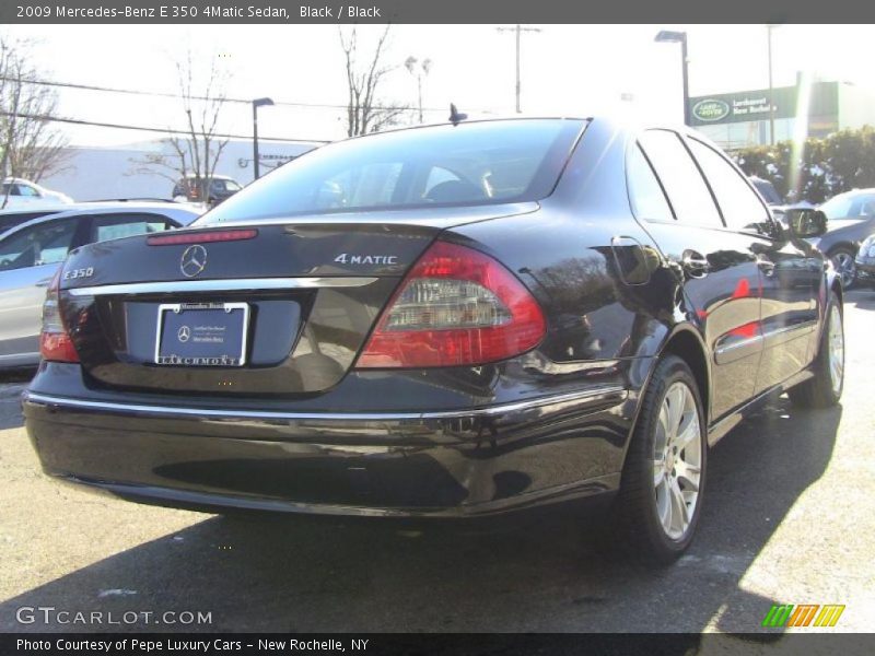 Black / Black 2009 Mercedes-Benz E 350 4Matic Sedan