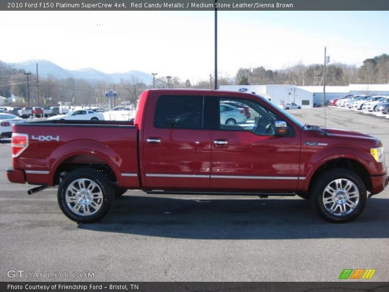 Red Candy Metallic / Medium Stone Leather/Sienna Brown 2010 Ford F150 Platinum SuperCrew 4x4