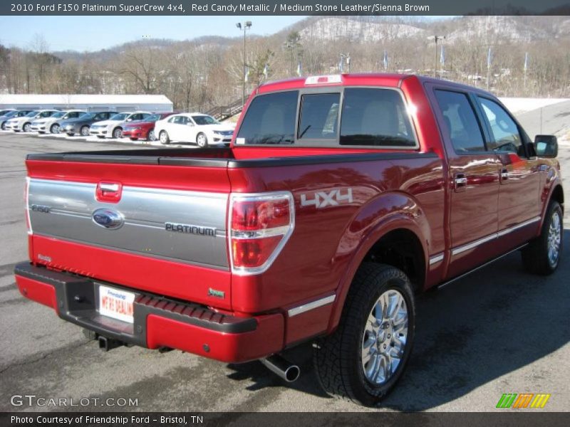 Red Candy Metallic / Medium Stone Leather/Sienna Brown 2010 Ford F150 Platinum SuperCrew 4x4