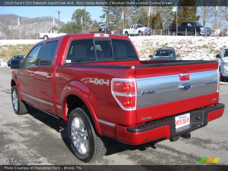 Red Candy Metallic / Medium Stone Leather/Sienna Brown 2010 Ford F150 Platinum SuperCrew 4x4