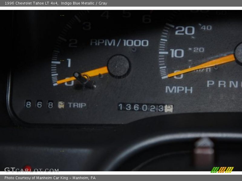 Indigo Blue Metallic / Gray 1996 Chevrolet Tahoe LT 4x4