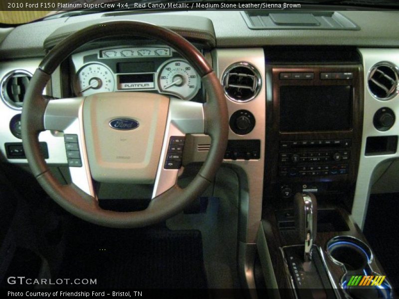 Red Candy Metallic / Medium Stone Leather/Sienna Brown 2010 Ford F150 Platinum SuperCrew 4x4