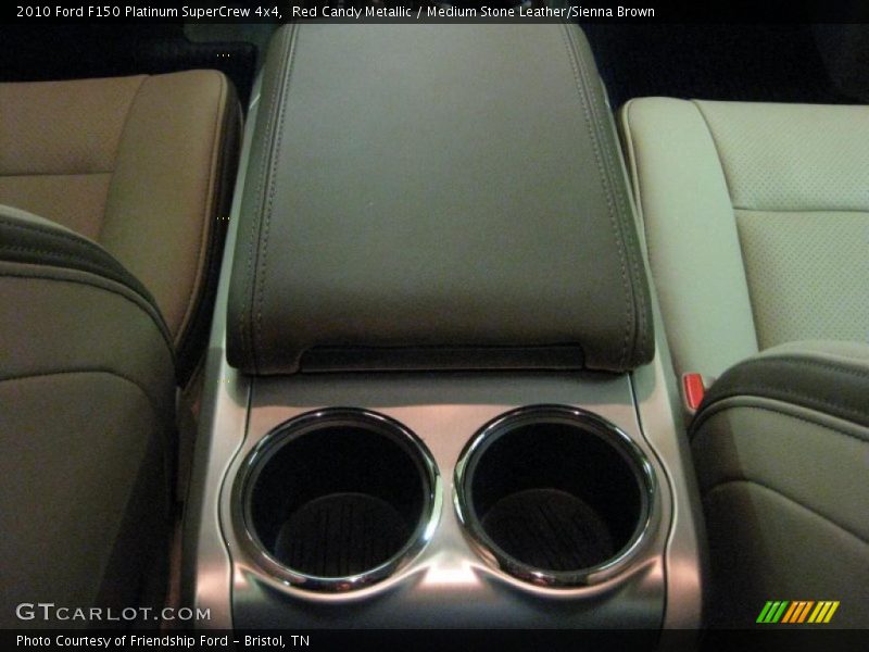 Red Candy Metallic / Medium Stone Leather/Sienna Brown 2010 Ford F150 Platinum SuperCrew 4x4