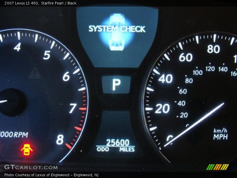 Starfire Pearl / Black 2007 Lexus LS 460