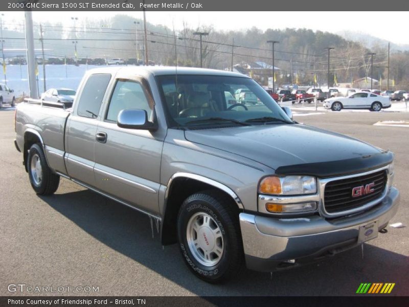 Pewter Metallic / Oak 2000 GMC Sierra 1500 SLT Extended Cab