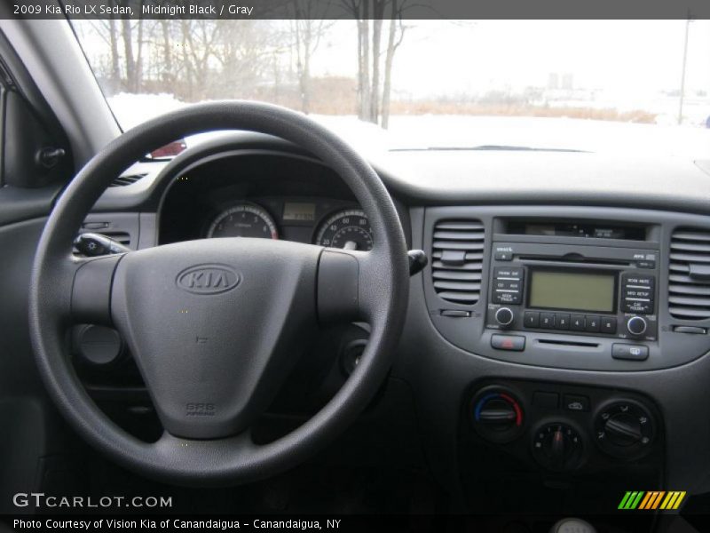 Midnight Black / Gray 2009 Kia Rio LX Sedan