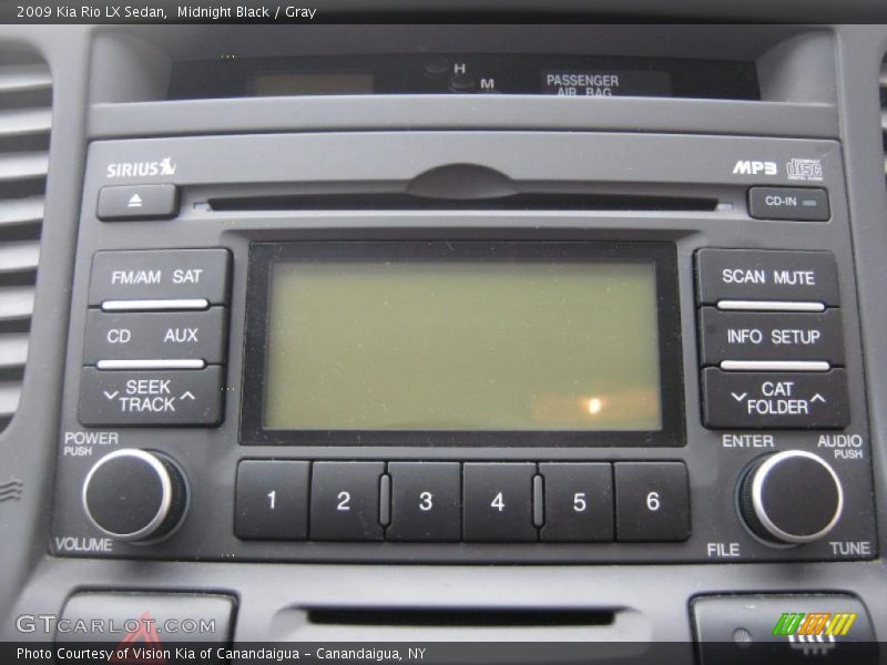 Midnight Black / Gray 2009 Kia Rio LX Sedan