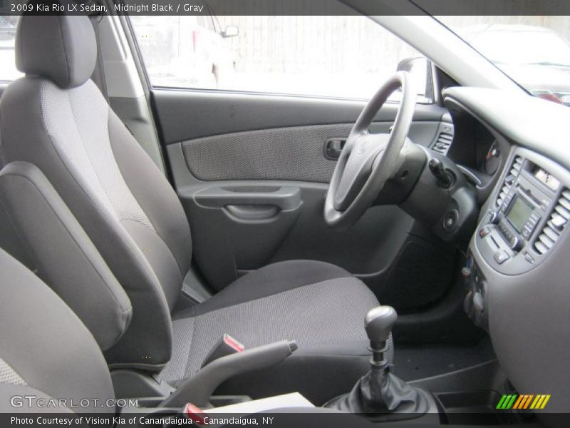Midnight Black / Gray 2009 Kia Rio LX Sedan