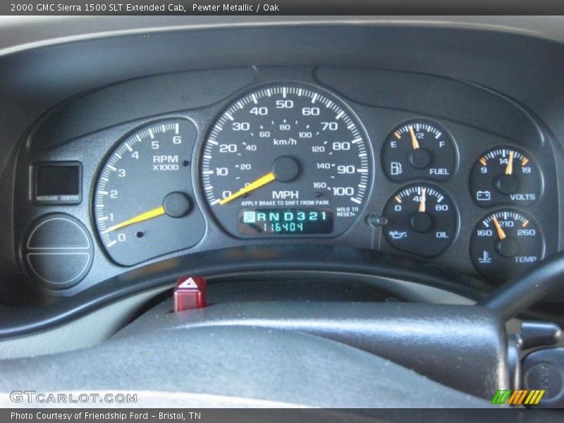  2000 Sierra 1500 SLT Extended Cab SLT Extended Cab Gauges