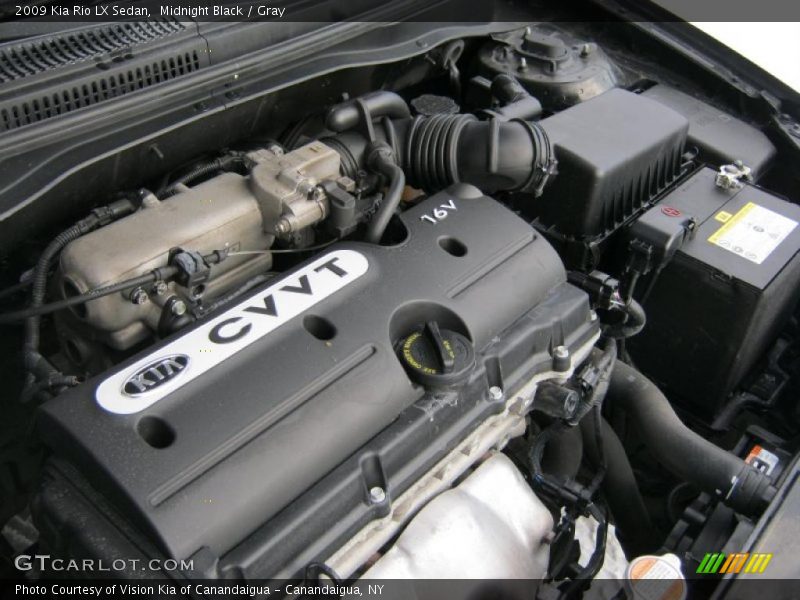 Midnight Black / Gray 2009 Kia Rio LX Sedan