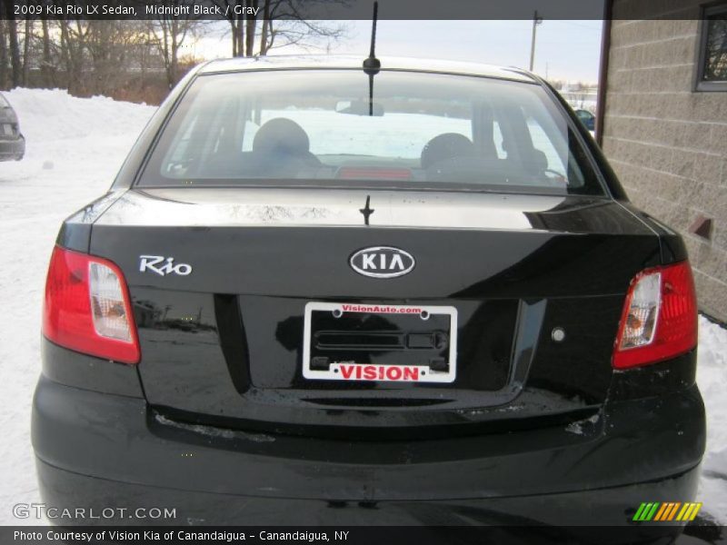 Midnight Black / Gray 2009 Kia Rio LX Sedan