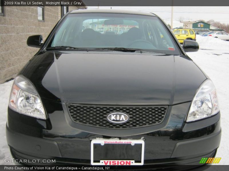 Midnight Black / Gray 2009 Kia Rio LX Sedan
