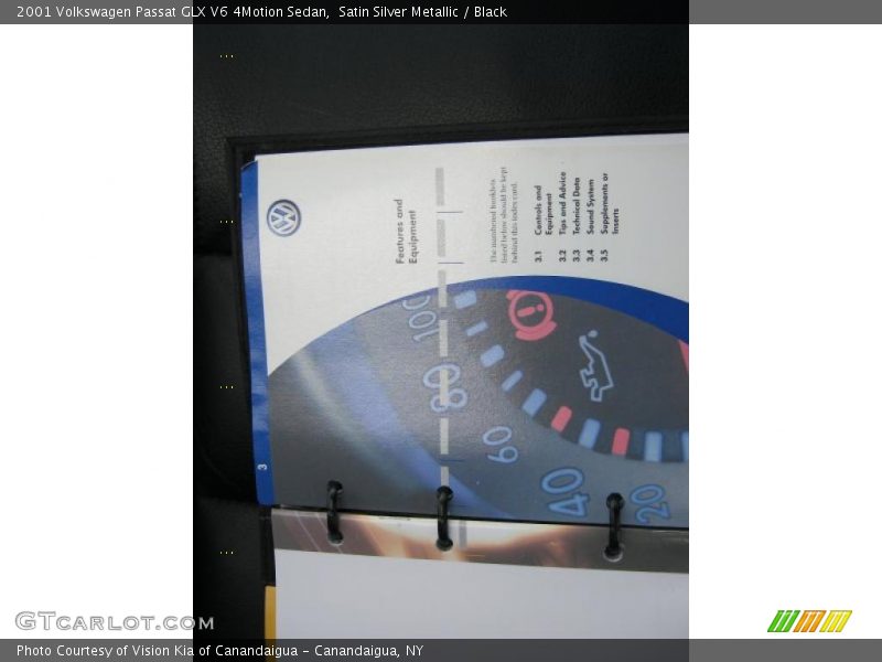 Satin Silver Metallic / Black 2001 Volkswagen Passat GLX V6 4Motion Sedan
