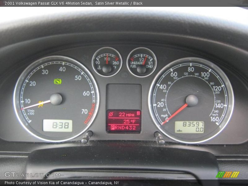  2001 Passat GLX V6 4Motion Sedan GLX V6 4Motion Sedan Gauges