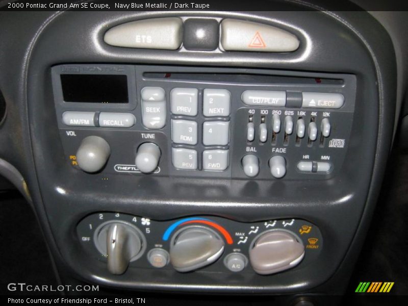 Controls of 2000 Grand Am SE Coupe