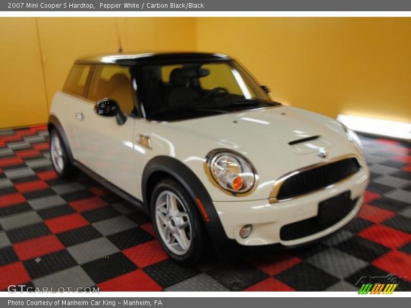 Pepper White / Carbon Black/Black 2007 Mini Cooper S Hardtop