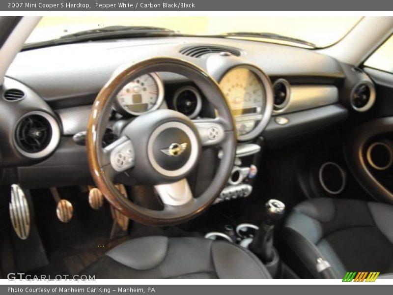 Pepper White / Carbon Black/Black 2007 Mini Cooper S Hardtop