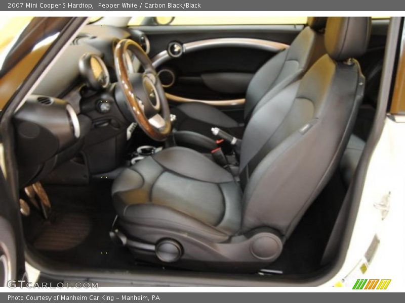 Pepper White / Carbon Black/Black 2007 Mini Cooper S Hardtop