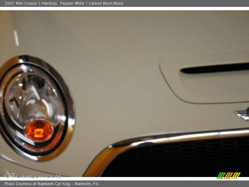 Pepper White / Carbon Black/Black 2007 Mini Cooper S Hardtop