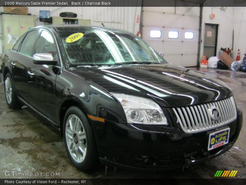 Black / Charcoal Black 2008 Mercury Sable Premier Sedan