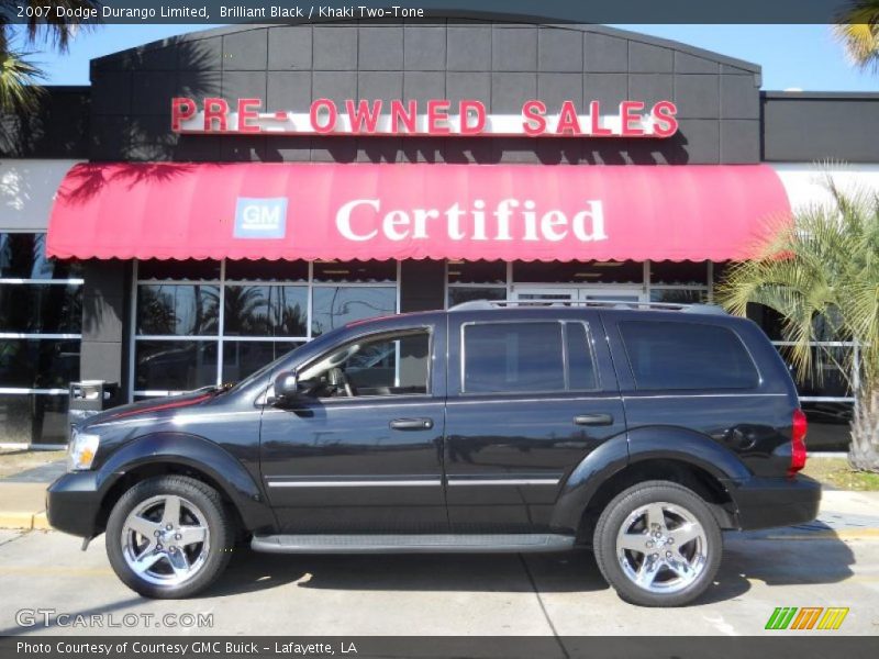 Brilliant Black / Khaki Two-Tone 2007 Dodge Durango Limited