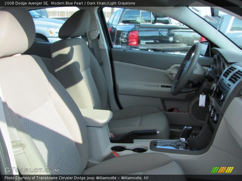 Modern Blue Pearl / Dark Khaki/Light Graystone 2008 Dodge Avenger SE