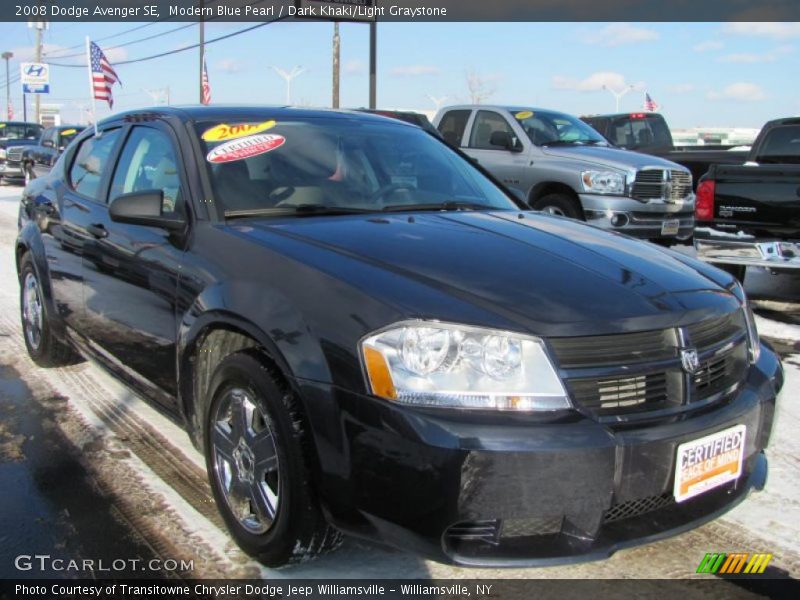 Modern Blue Pearl / Dark Khaki/Light Graystone 2008 Dodge Avenger SE