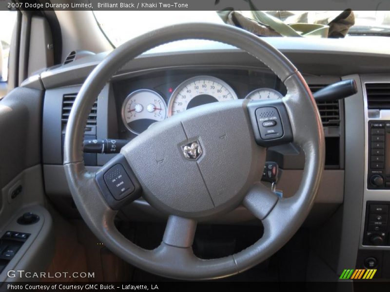 Brilliant Black / Khaki Two-Tone 2007 Dodge Durango Limited