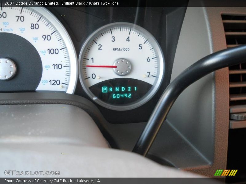 Brilliant Black / Khaki Two-Tone 2007 Dodge Durango Limited