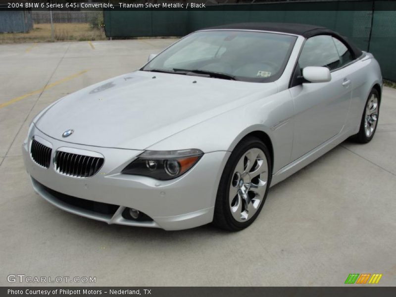 Titanium Silver Metallic / Black 2004 BMW 6 Series 645i Convertible