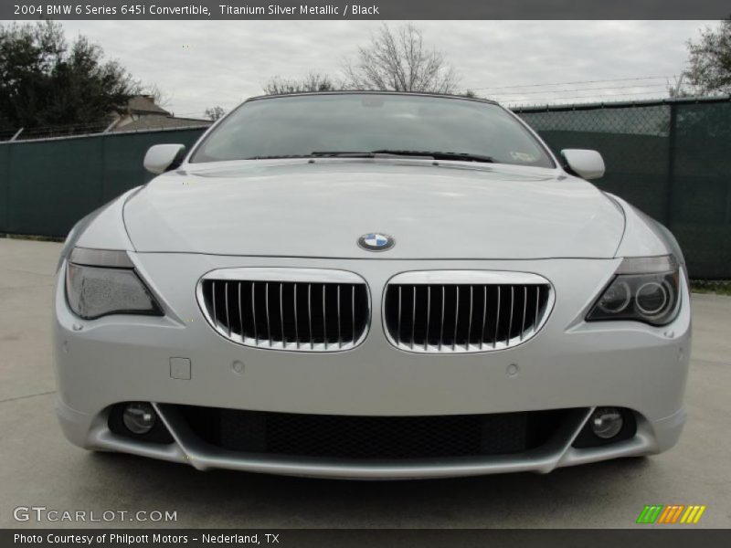 Titanium Silver Metallic / Black 2004 BMW 6 Series 645i Convertible