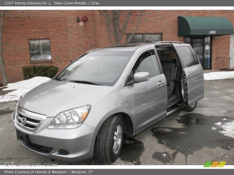 Slate Green Metallic / Gray 2007 Honda Odyssey EX-L