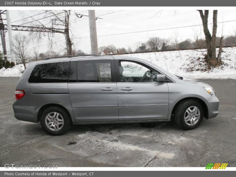 Slate Green Metallic / Gray 2007 Honda Odyssey EX-L
