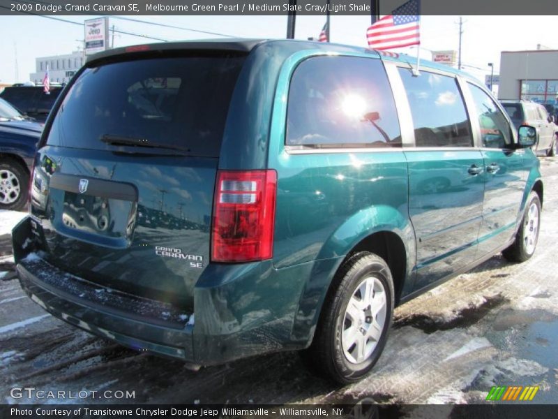Melbourne Green Pearl / Medium Slate Gray/Light Shale 2009 Dodge Grand Caravan SE