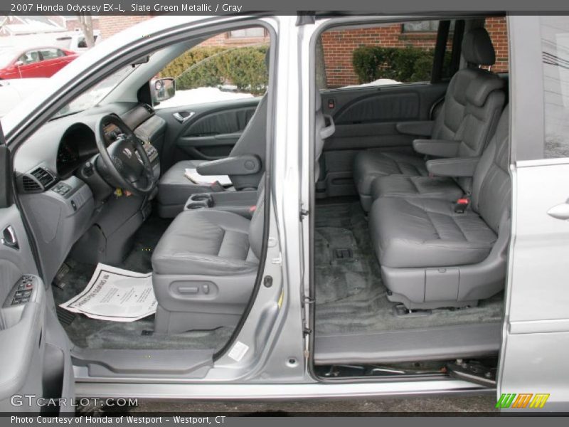 Slate Green Metallic / Gray 2007 Honda Odyssey EX-L