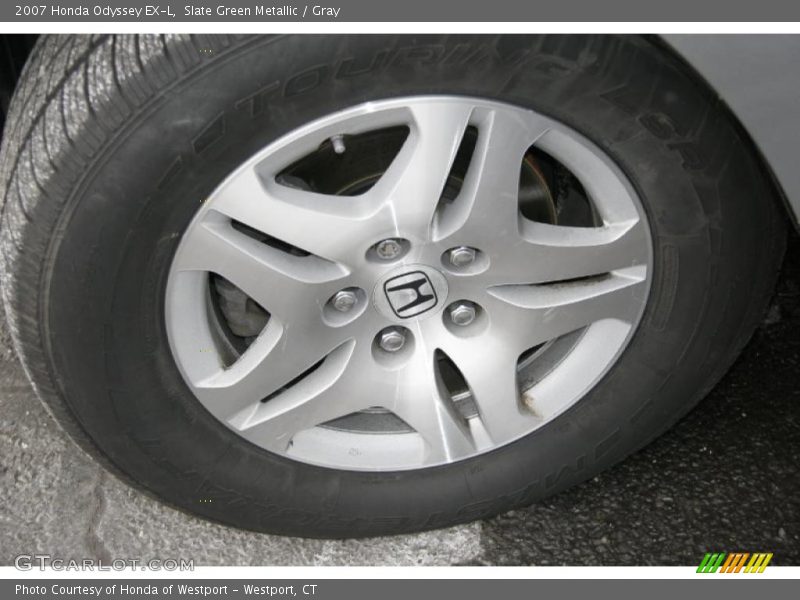 Slate Green Metallic / Gray 2007 Honda Odyssey EX-L