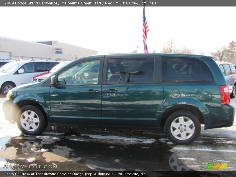 Melbourne Green Pearl / Medium Slate Gray/Light Shale 2009 Dodge Grand Caravan SE