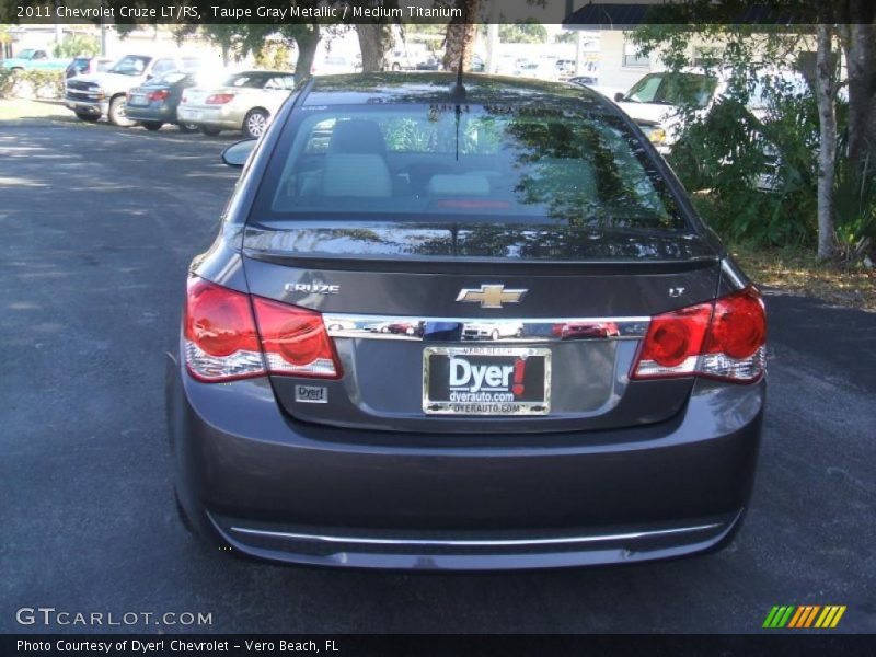 Taupe Gray Metallic / Medium Titanium 2011 Chevrolet Cruze LT/RS