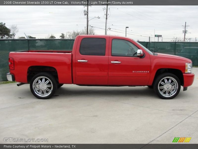 Victory Red / Light Titanium/Ebony Accents 2008 Chevrolet Silverado 1500 LT Crew Cab