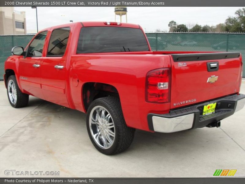 Victory Red / Light Titanium/Ebony Accents 2008 Chevrolet Silverado 1500 LT Crew Cab